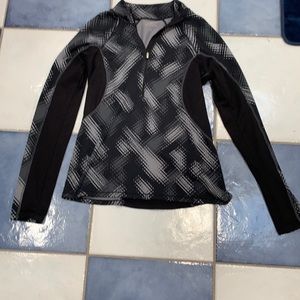 Athleta black and gray running long sleeved shirt
